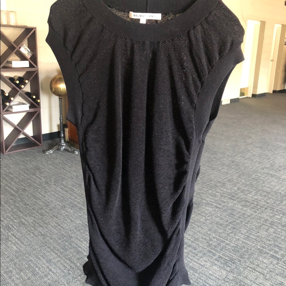 Helmut Lang sleeveless fitted ruched top!